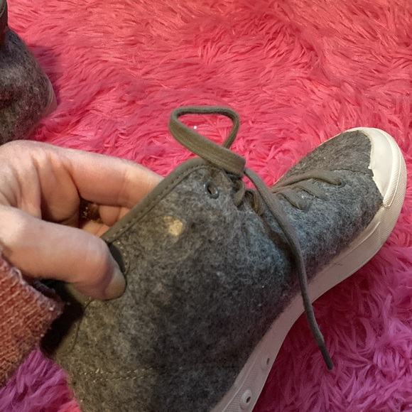 Rag & Bone Standard Issue wool felt gray high top sneakers size EU40/US10 - Picture 11 of 14